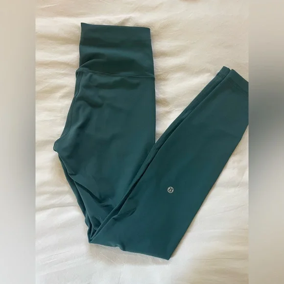 Lululemon Wunder Train HR leggings size 6 28” in teal - Picture 2 of 4